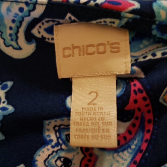 Chico's super cute print top size 2(14) - Picture 6 of 8